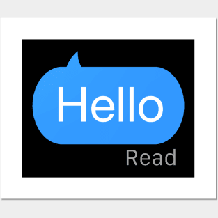 Hello Text Posters and Art